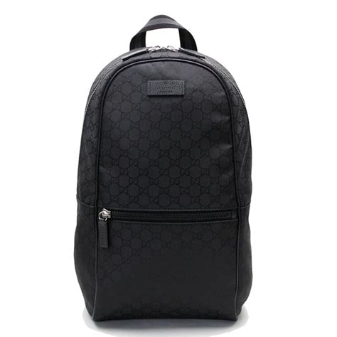 black backpack gucci|Gucci guccissima slim backpack.